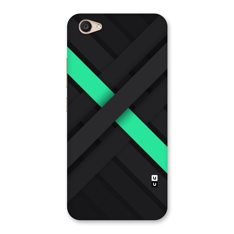 Green Stripe Diagonal Back Case for Vivo V5 Plus
