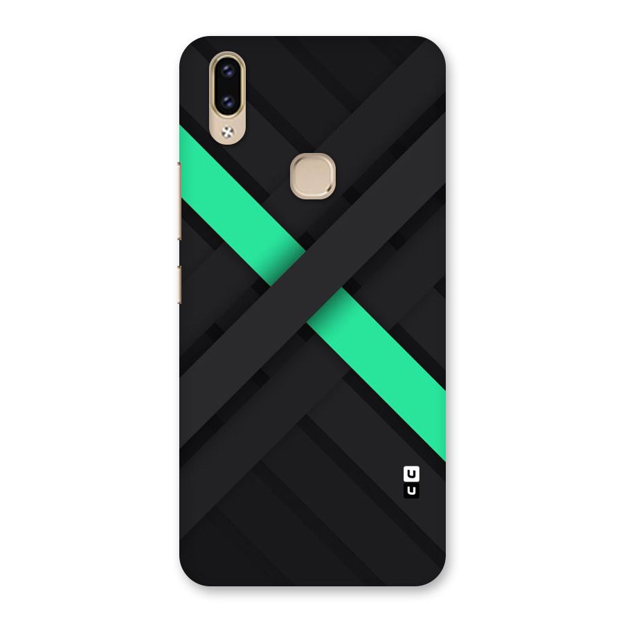 Green Stripe Diagonal Back Case for Vivo V9 Youth