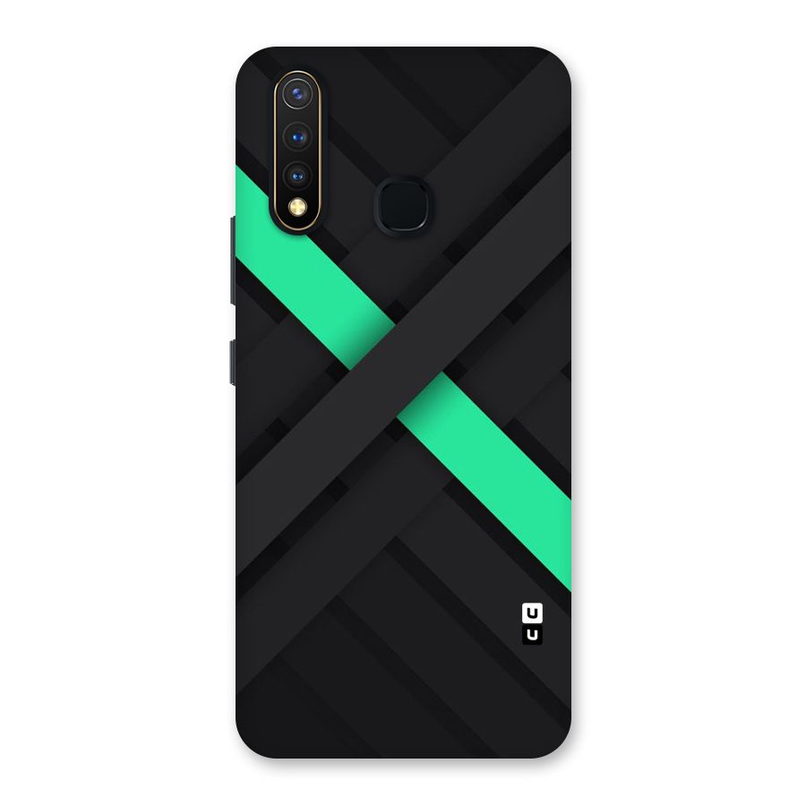 Green Stripe Diagonal Back Case for Vivo Y19