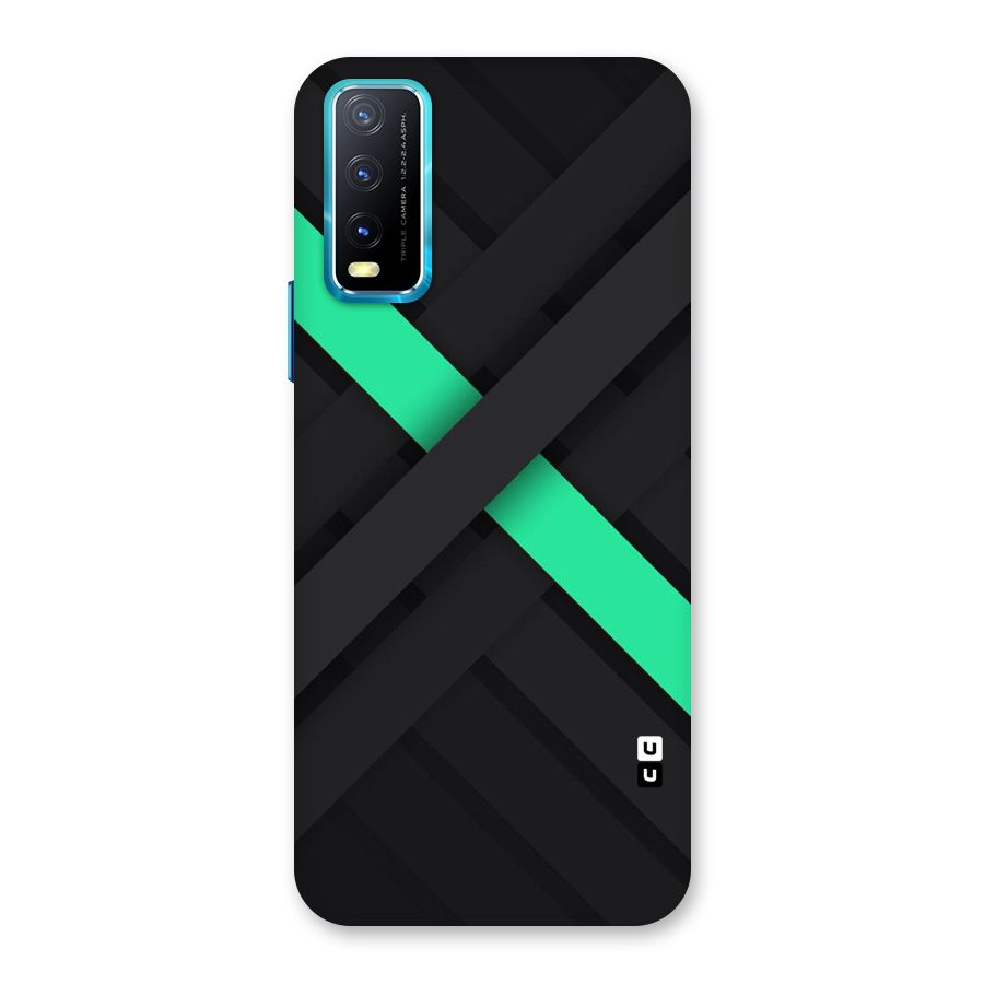 Green Stripe Diagonal Back Case for Vivo Y20A