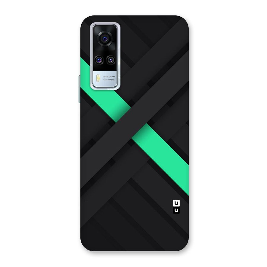 Green Stripe Diagonal Back Case for Vivo Y31