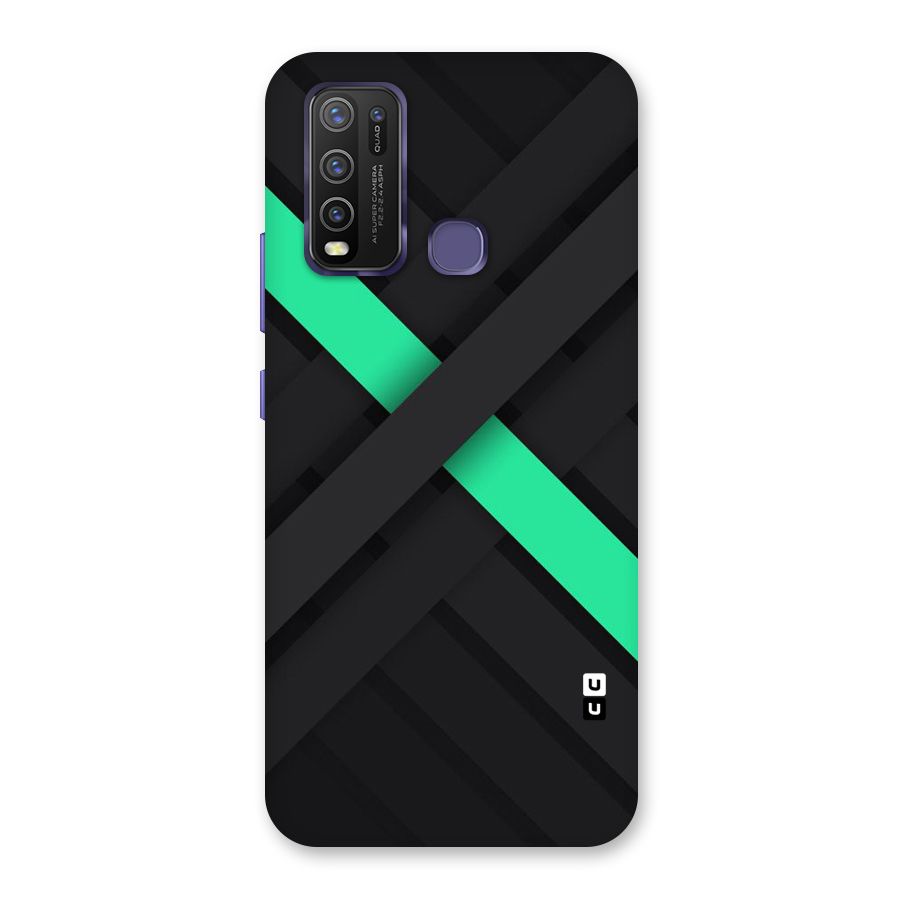 Green Stripe Diagonal Back Case for Vivo Y50