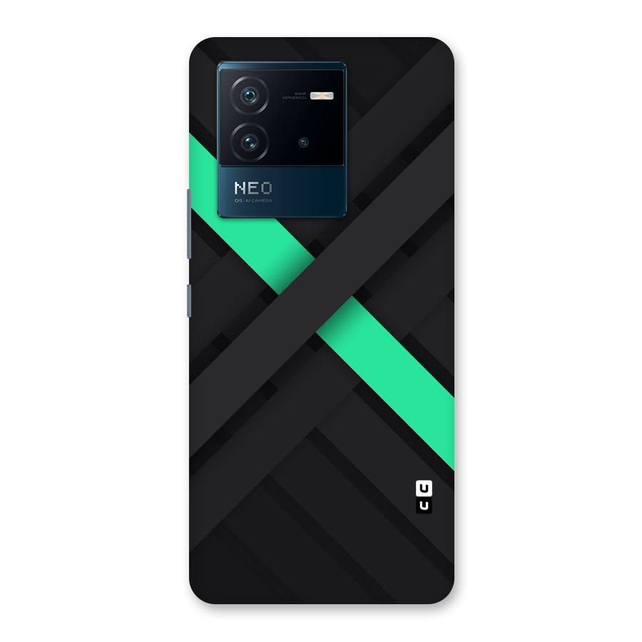 Green Stripe Diagonal Back Case for Vivo iQOO Neo 6 5G