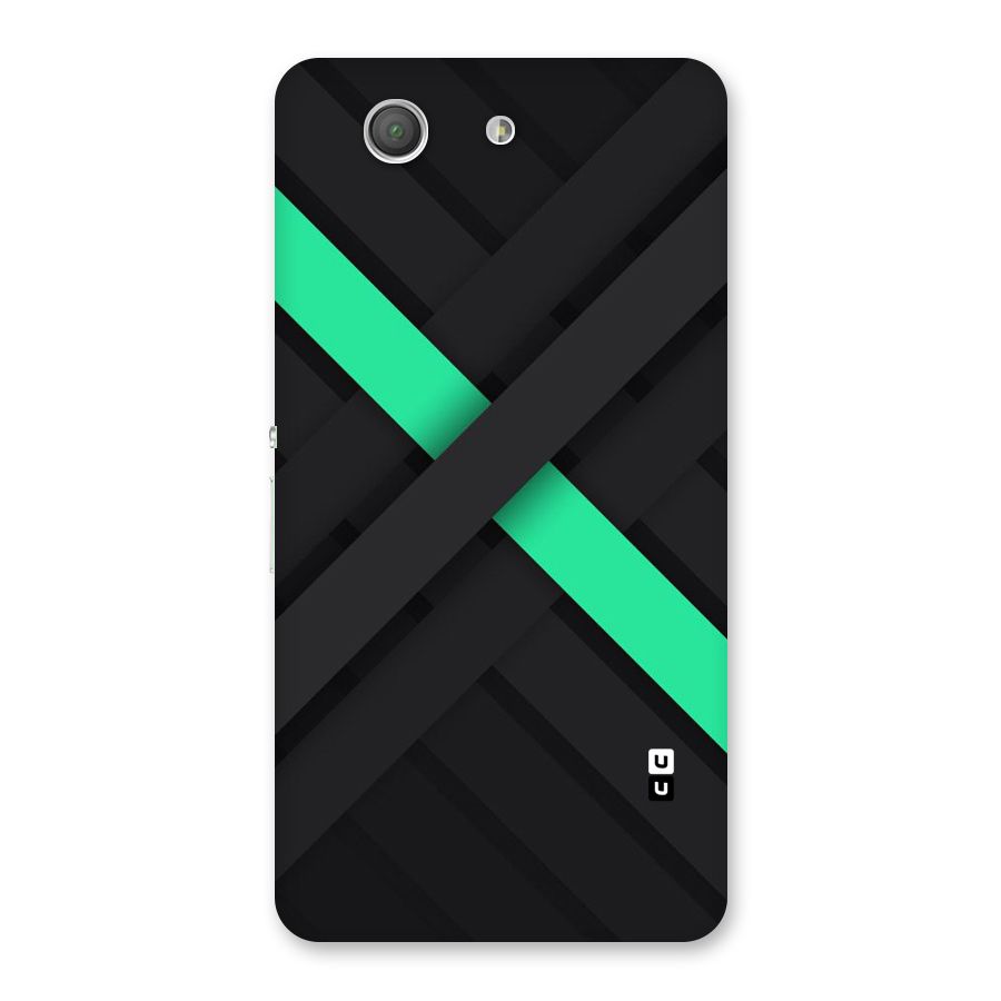 Green Stripe Diagonal Back Case for Xperia Z3 Compact