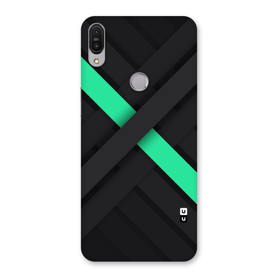 Green Stripe Diagonal Back Case for Zenfone Max Pro M1