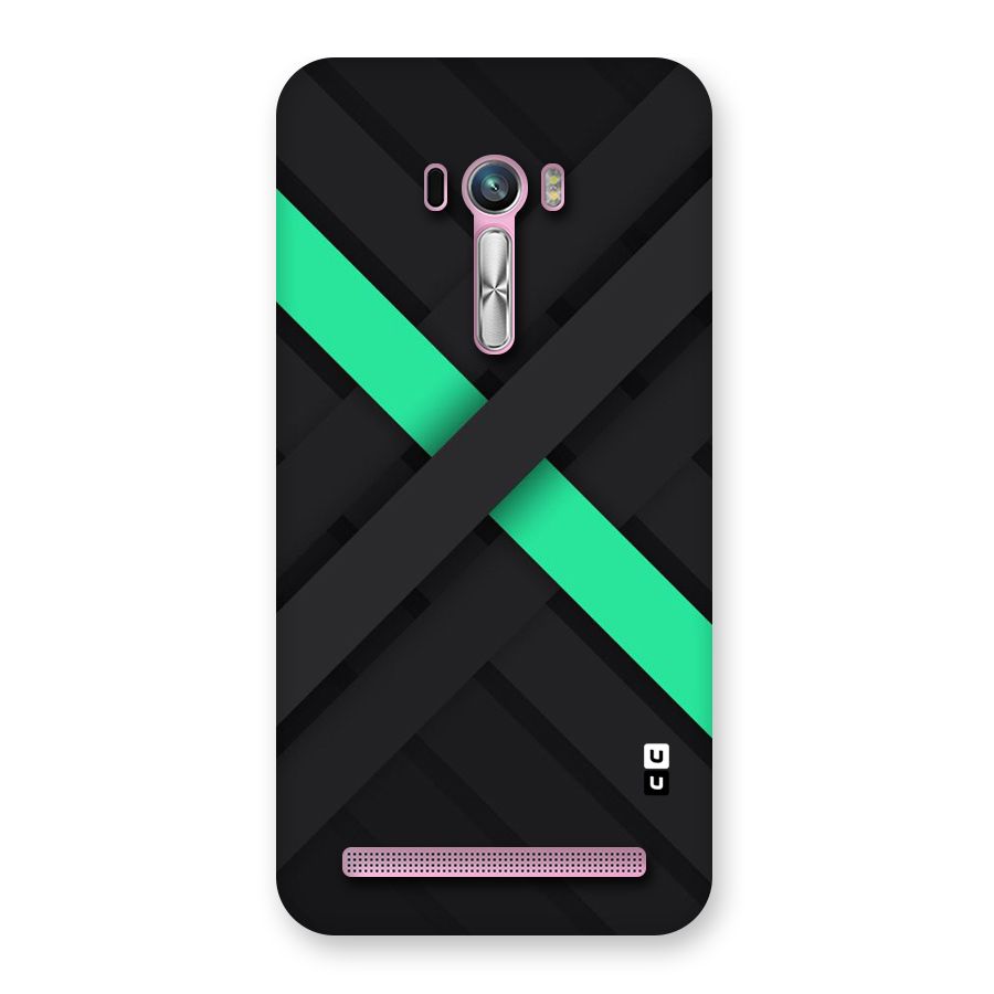 Green Stripe Diagonal Back Case for Zenfone Selfie
