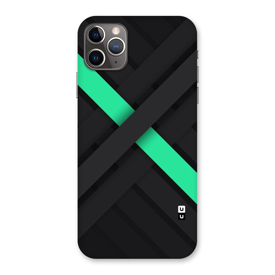Green Stripe Diagonal Back Case for iPhone 11 Pro Max