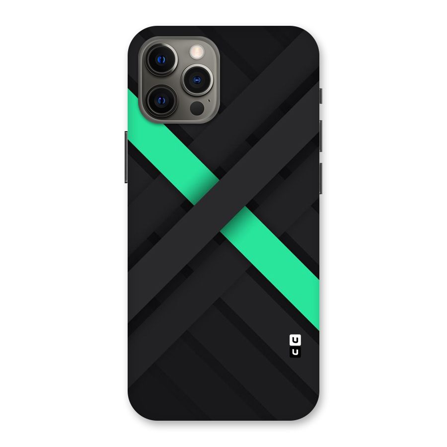 Green Stripe Diagonal Back Case for iPhone 12 Pro Max