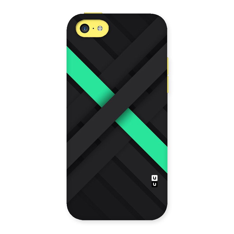 Green Stripe Diagonal Back Case for iPhone 5C