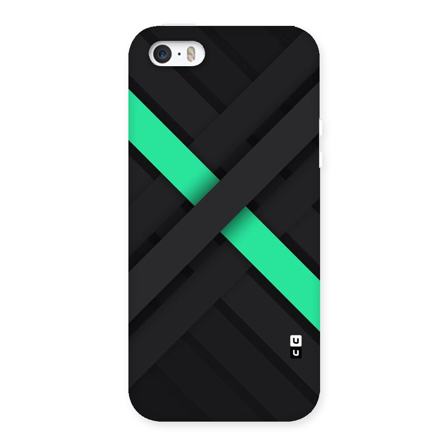 Green Stripe Diagonal Back Case for iPhone SE