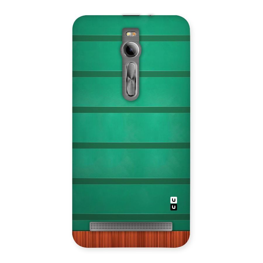 Green Wood Stripes Back Case for Asus Zenfone 2