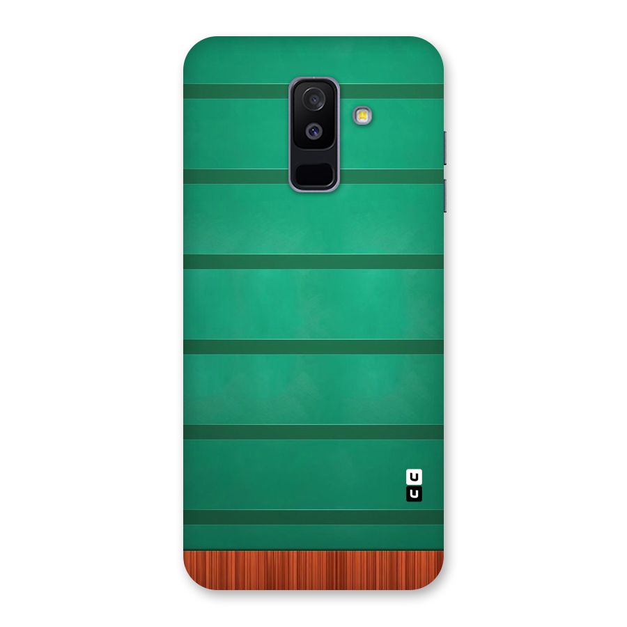 Green Wood Stripes Back Case for Galaxy A6 Plus