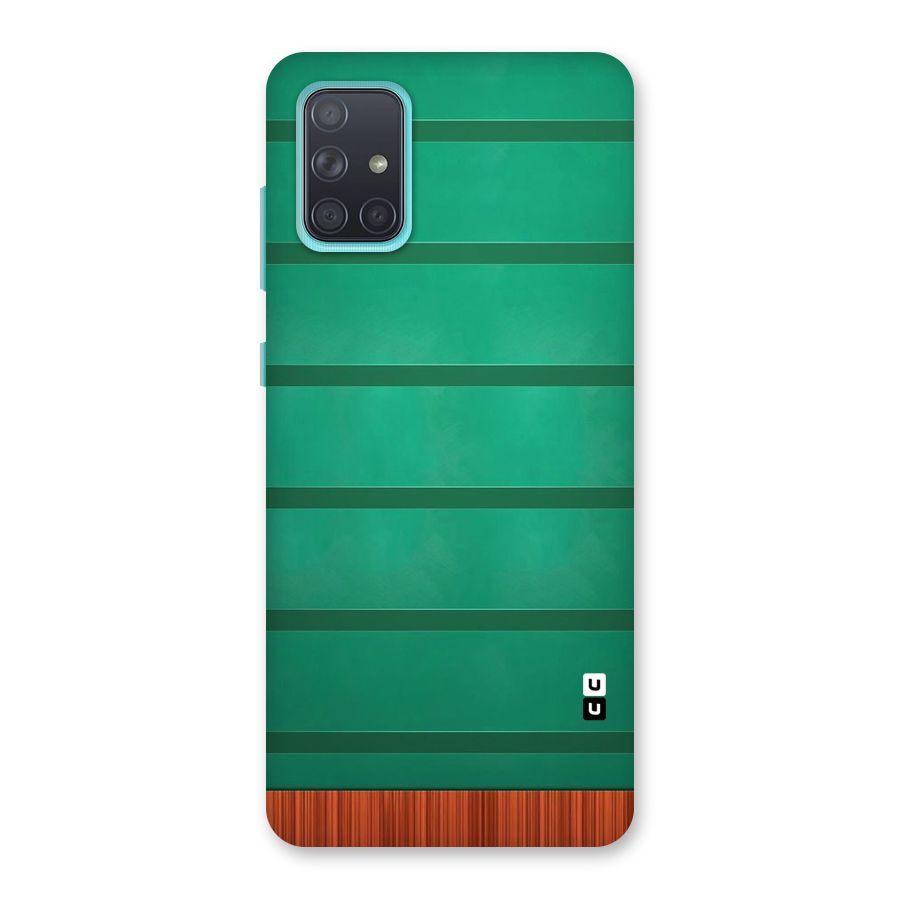 Green Wood Stripes Back Case for Galaxy A71