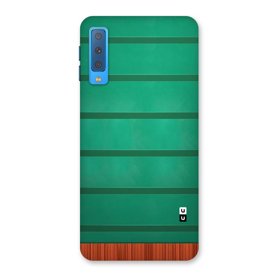 Green Wood Stripes Back Case for Galaxy A7 (2018)