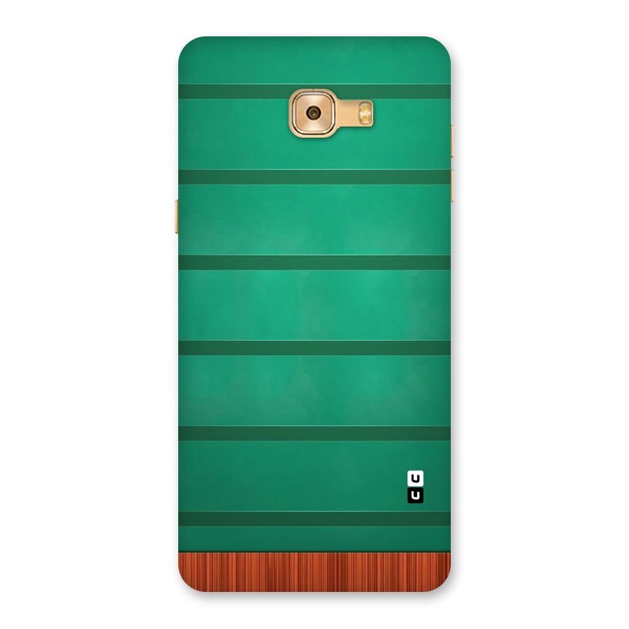 Green Wood Stripes Back Case for Galaxy C9 Pro