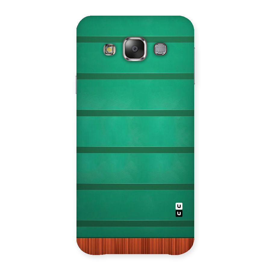 Green Wood Stripes Back Case for Galaxy E7