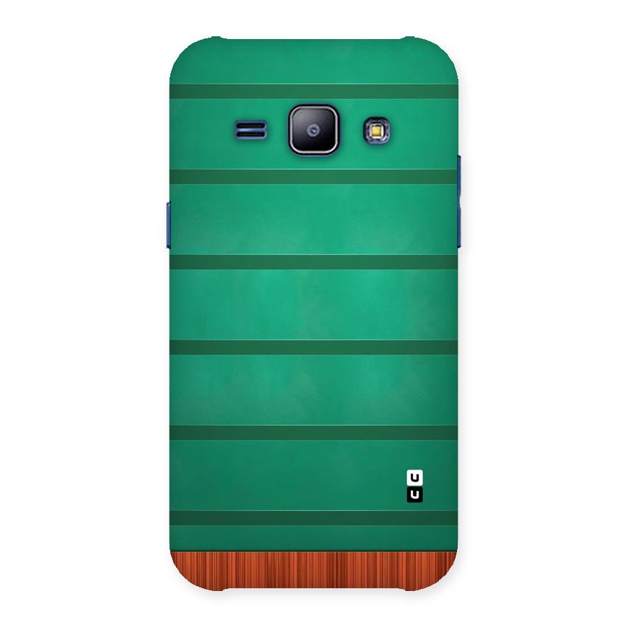 Green Wood Stripes Back Case for Galaxy J1