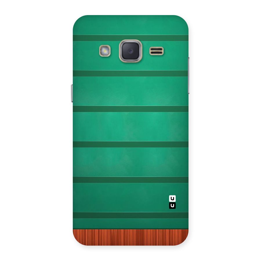Green Wood Stripes Back Case for Galaxy J2