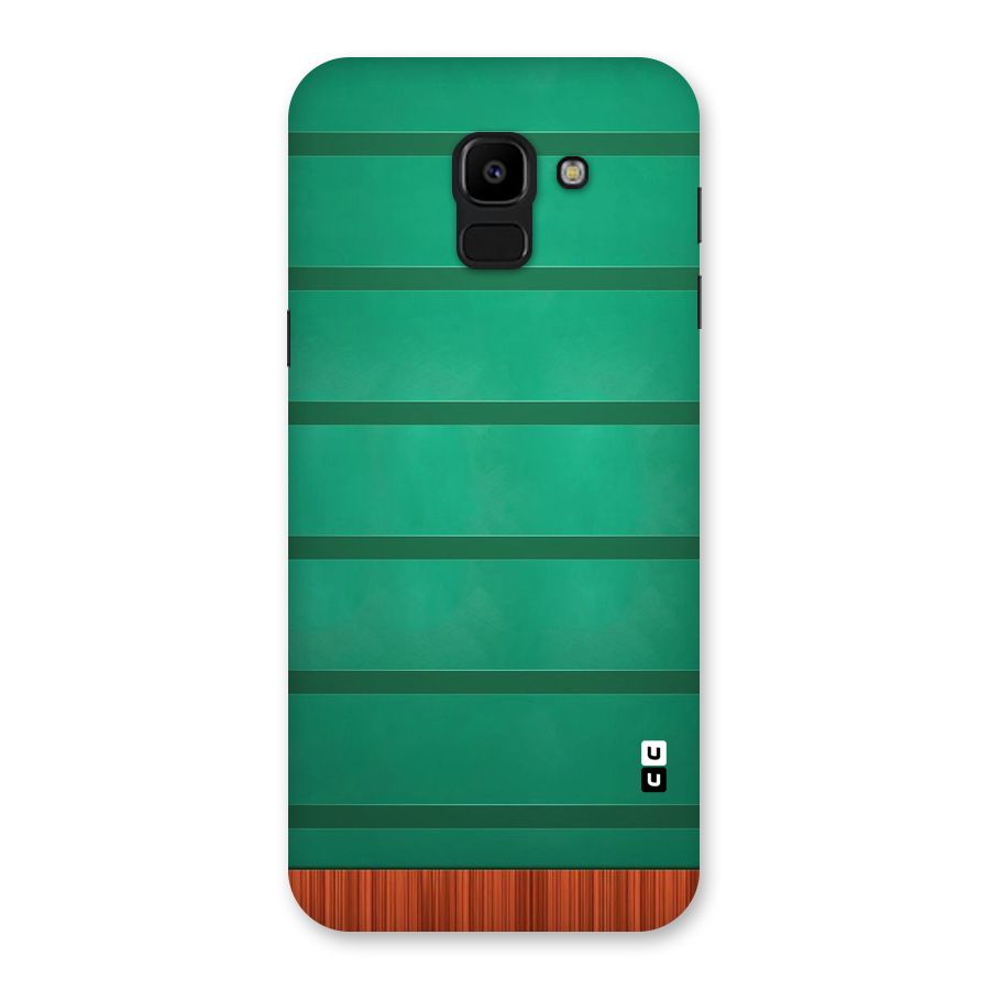 Green Wood Stripes Back Case for Galaxy J6