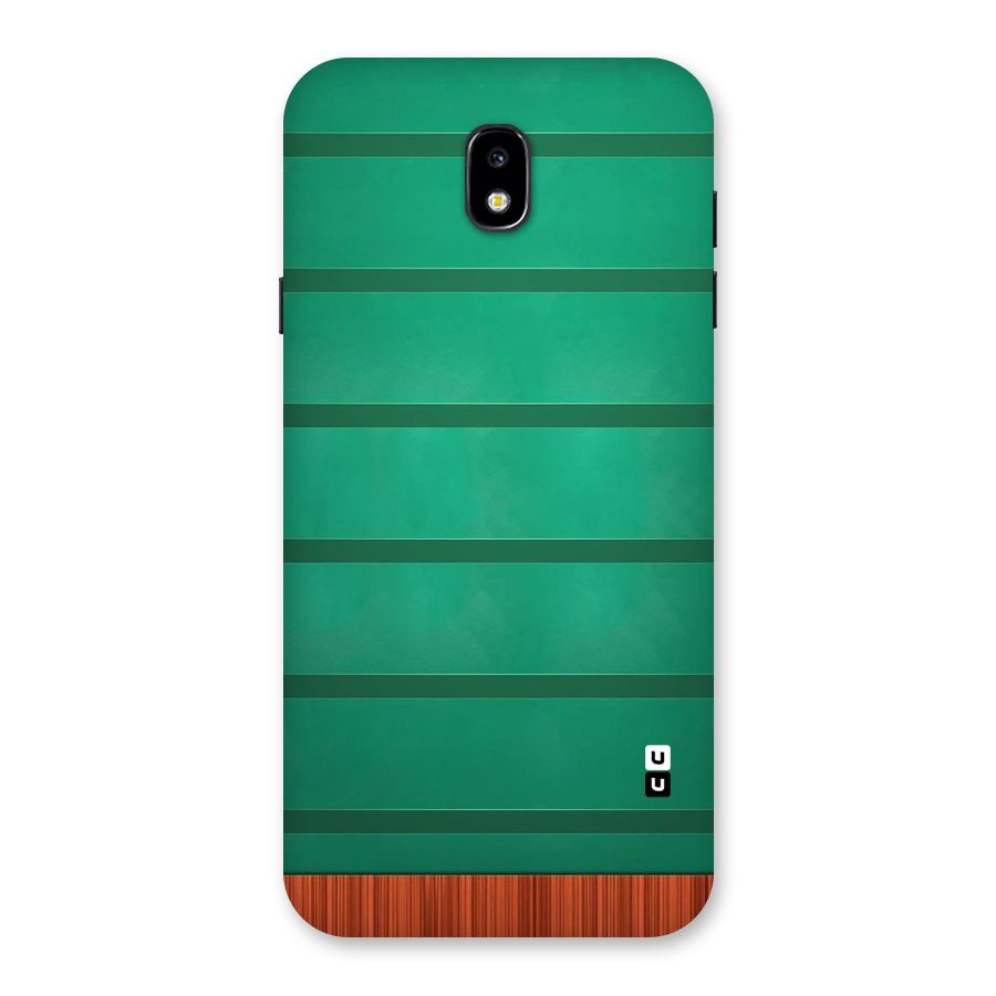 Green Wood Stripes Back Case for Galaxy J7 Pro