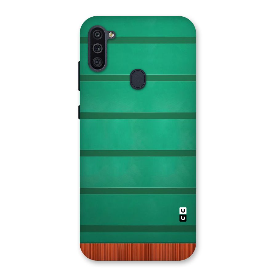 Green Wood Stripes Back Case for Galaxy M11