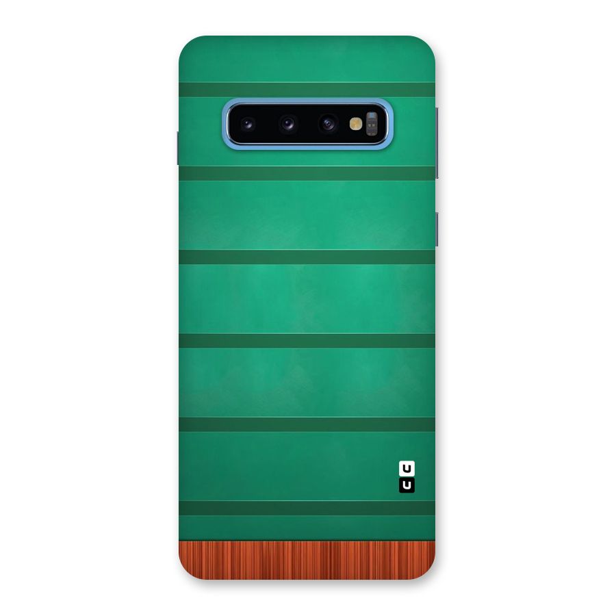 Green Wood Stripes Back Case for Galaxy S10