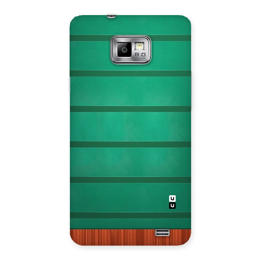 Green Wood Stripes Back Case for Galaxy S2
