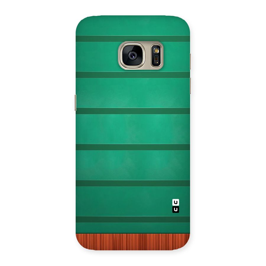 Green Wood Stripes Back Case for Galaxy S7