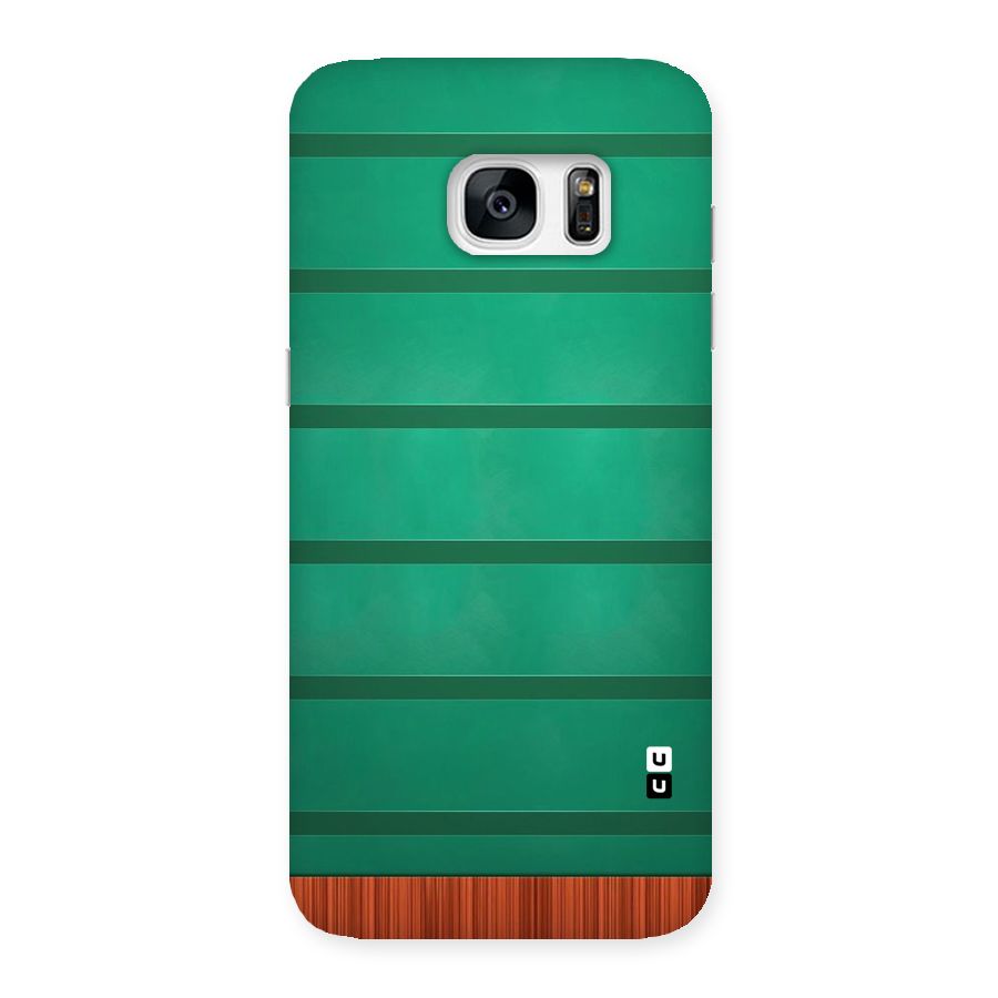 Green Wood Stripes Back Case for Galaxy S7 Edge
