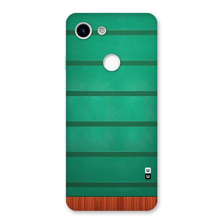 Green Wood Stripes Back Case for Google Pixel 3