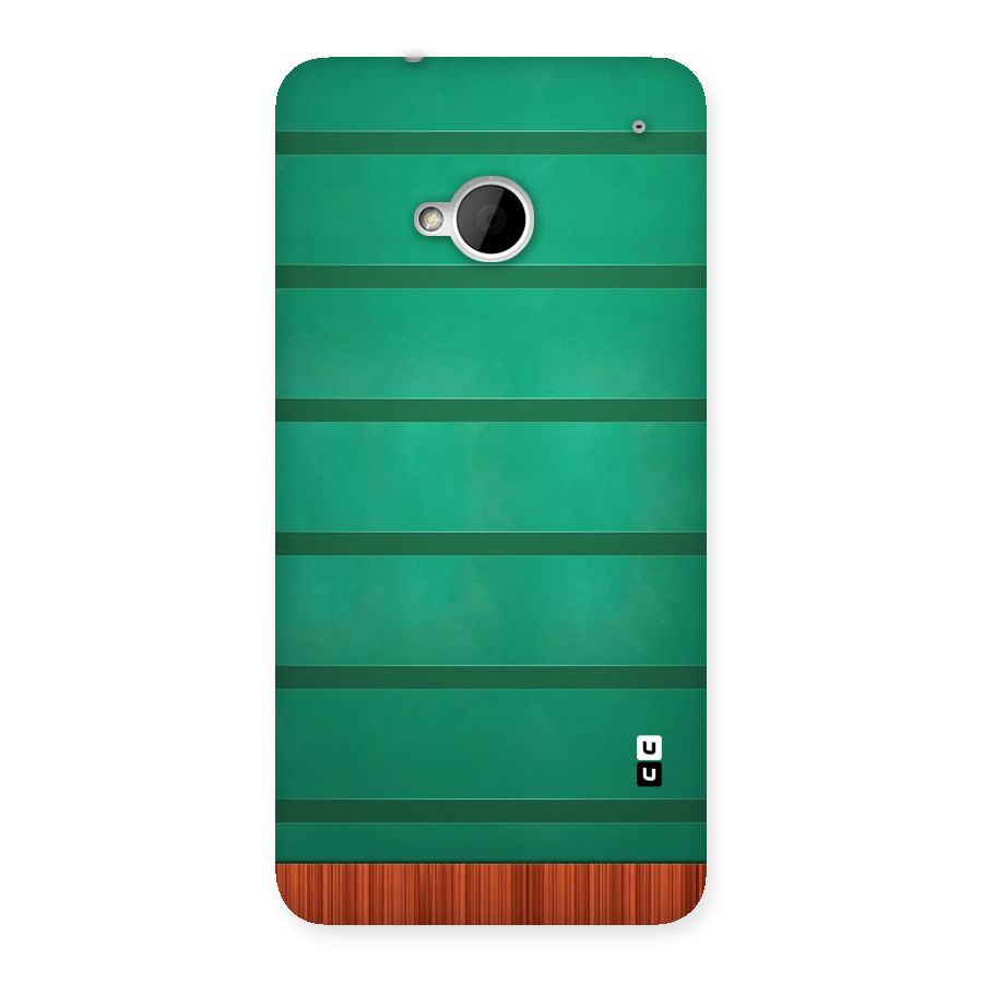Green Wood Stripes Back Case for HTC One M7