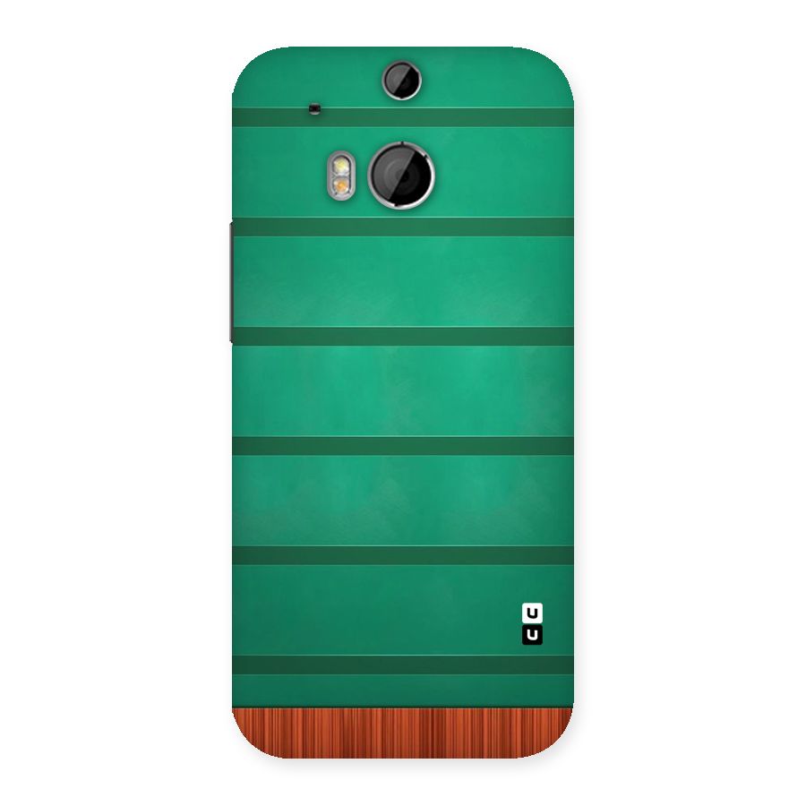 Green Wood Stripes Back Case for HTC One M8