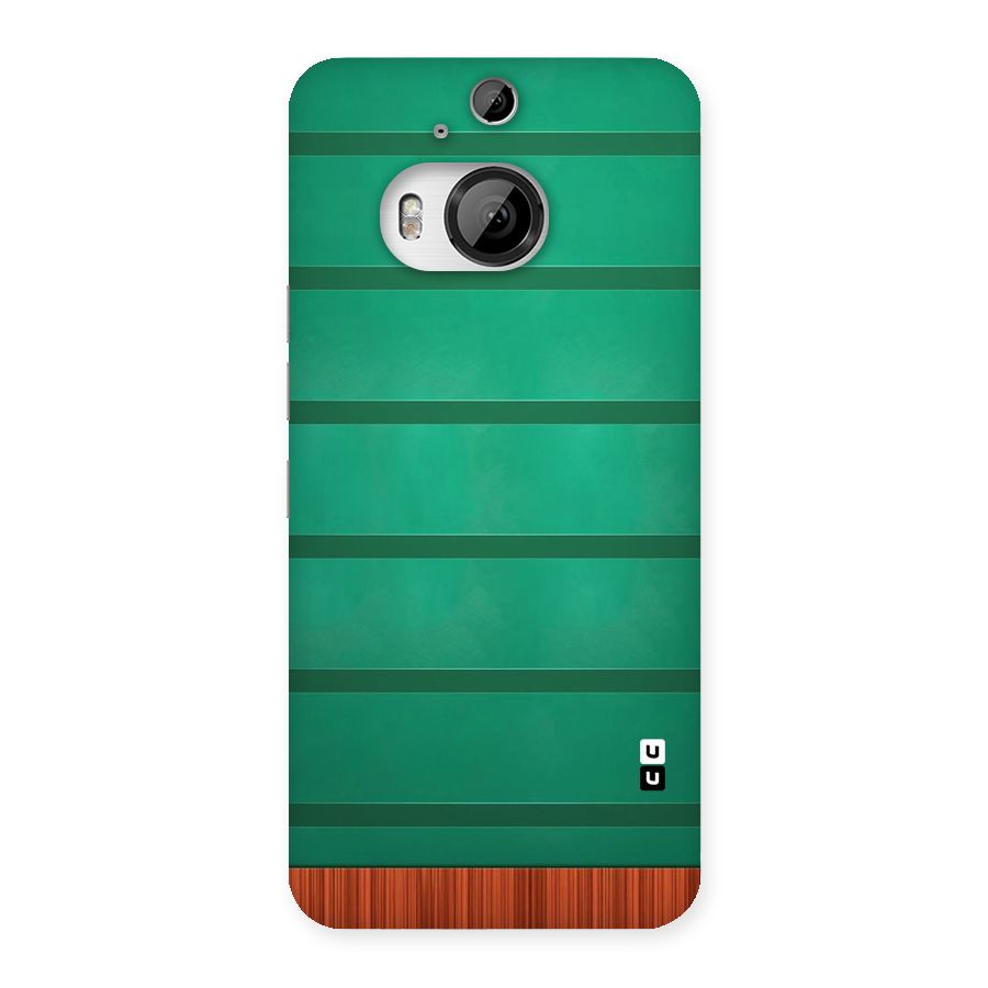 Green Wood Stripes Back Case for HTC One M9 Plus