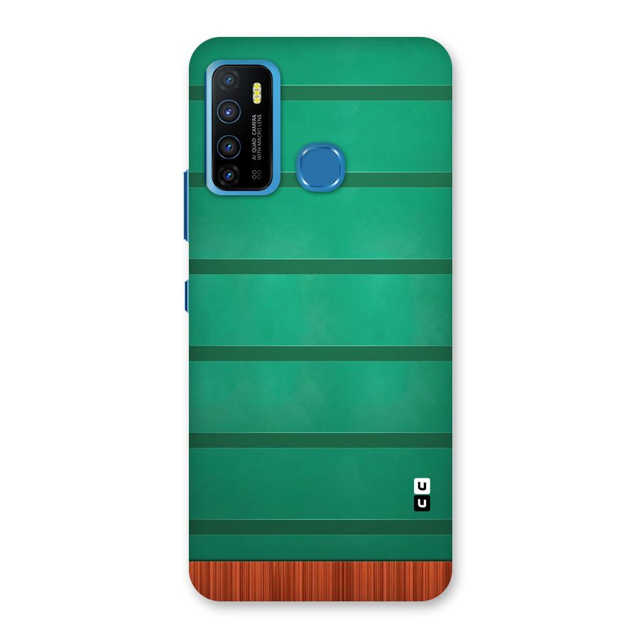 Green Wood Stripes Back Case for Infinix Hot 9
