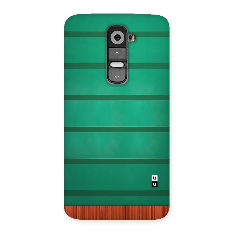 Green Wood Stripes Back Case for LG G2