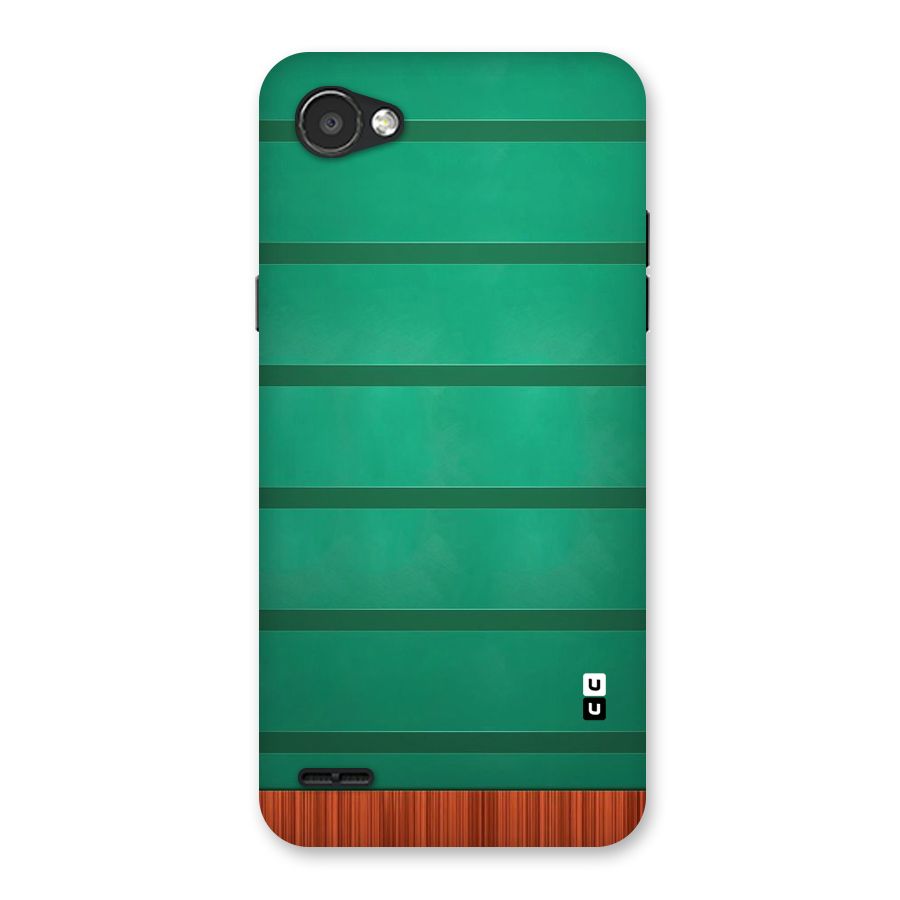 Green Wood Stripes Back Case for LG Q6