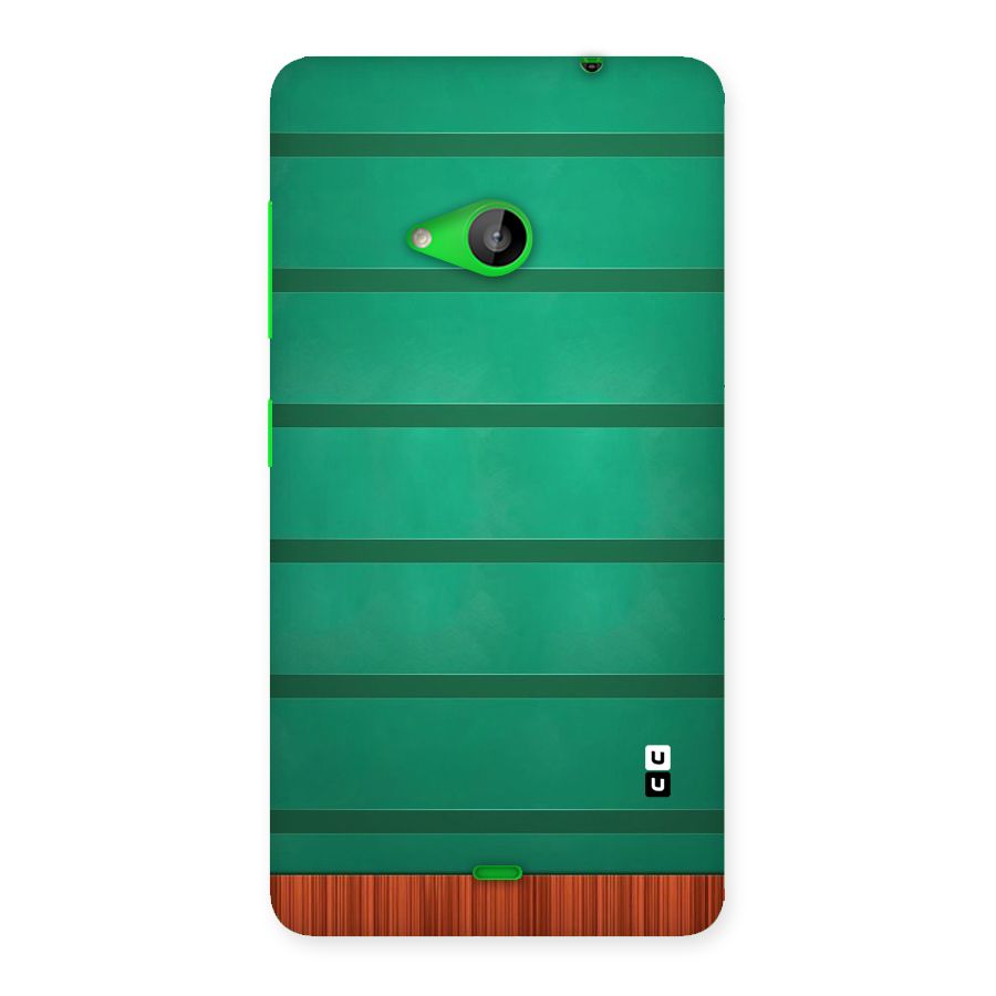 Green Wood Stripes Back Case for Lumia 535