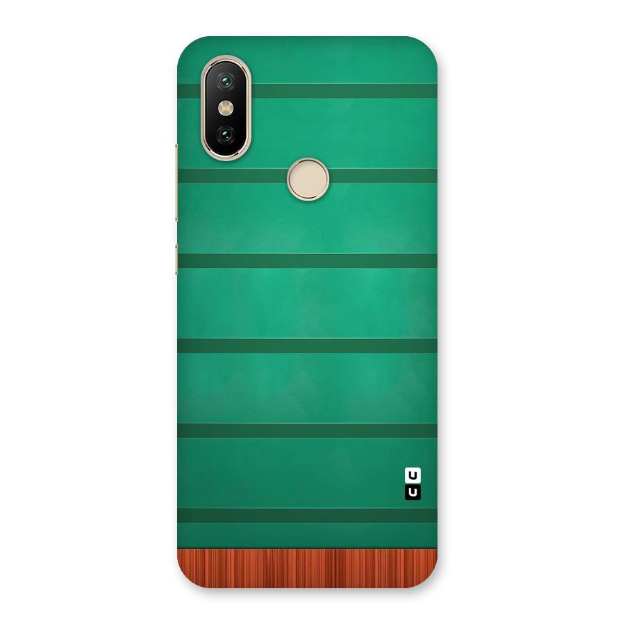 Green Wood Stripes Back Case for Mi A2