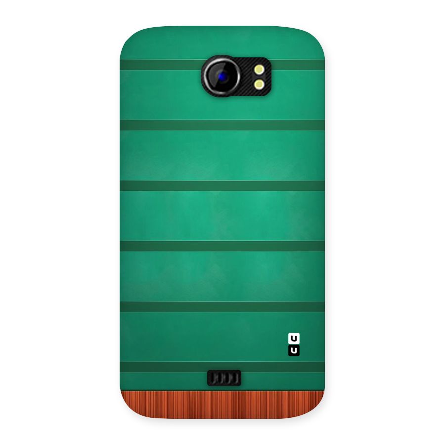 Green Wood Stripes Back Case for Micromax Canvas 2 A110