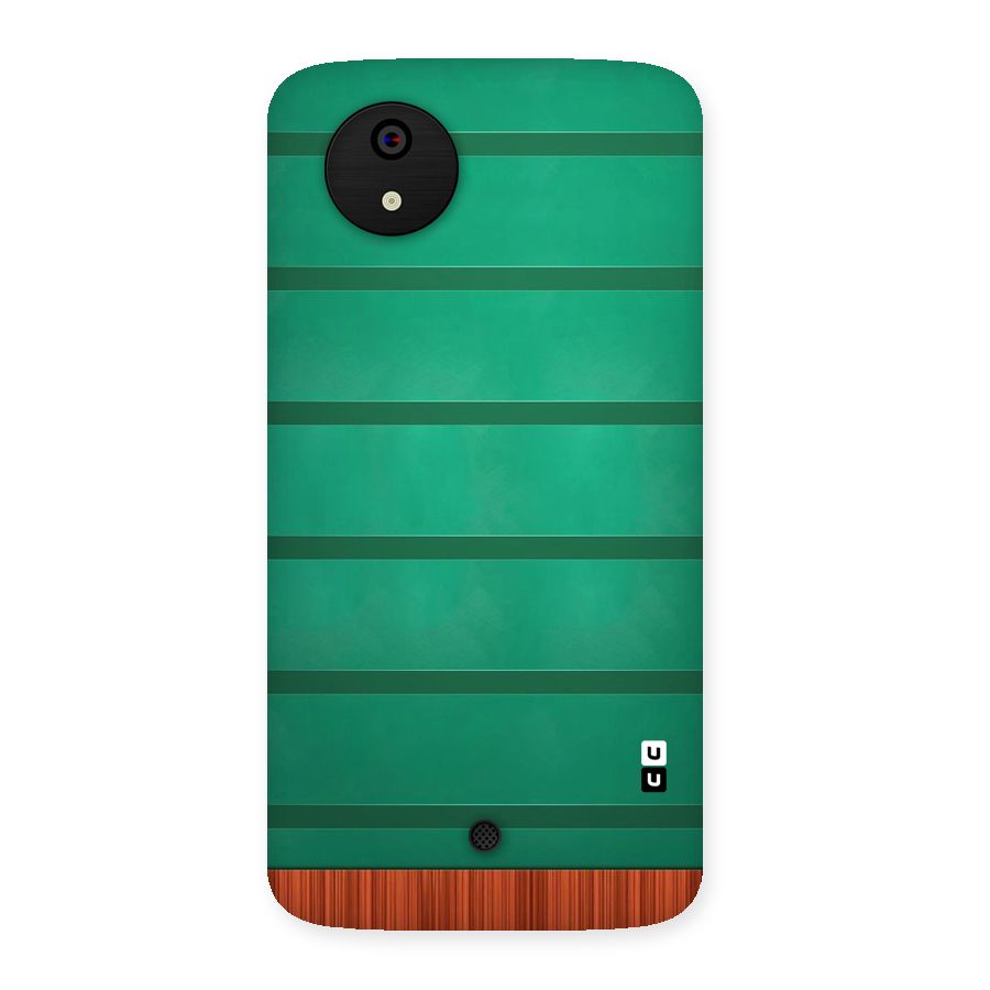Green Wood Stripes Back Case for Micromax Canvas A1