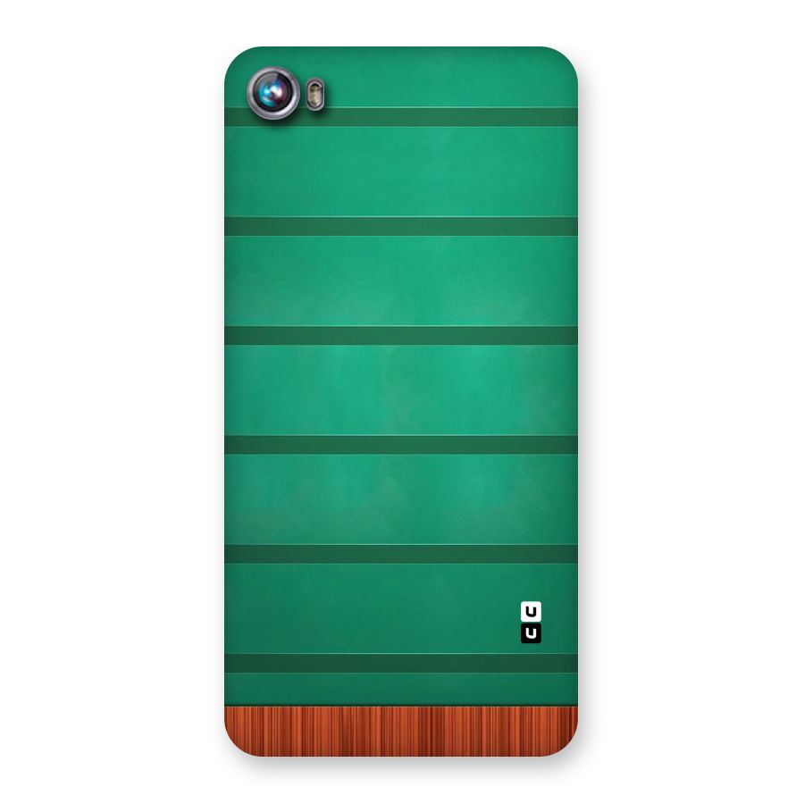 Green Wood Stripes Back Case for Micromax Canvas Fire 4 A107