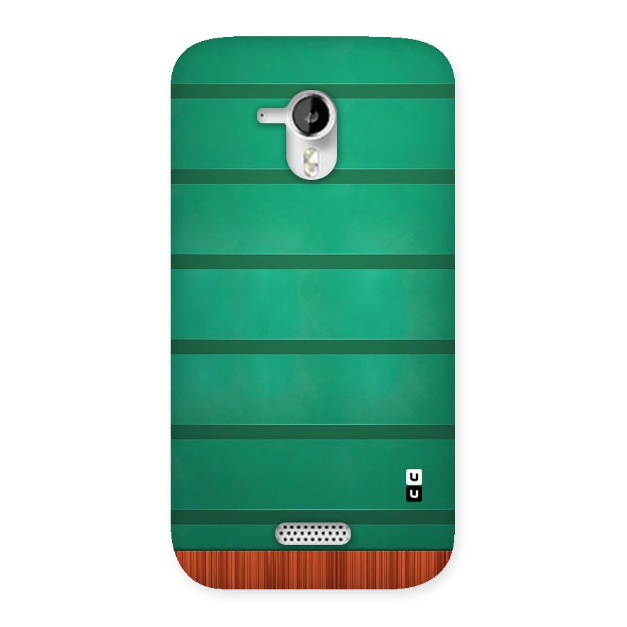 Green Wood Stripes Back Case for Micromax Canvas HD A116