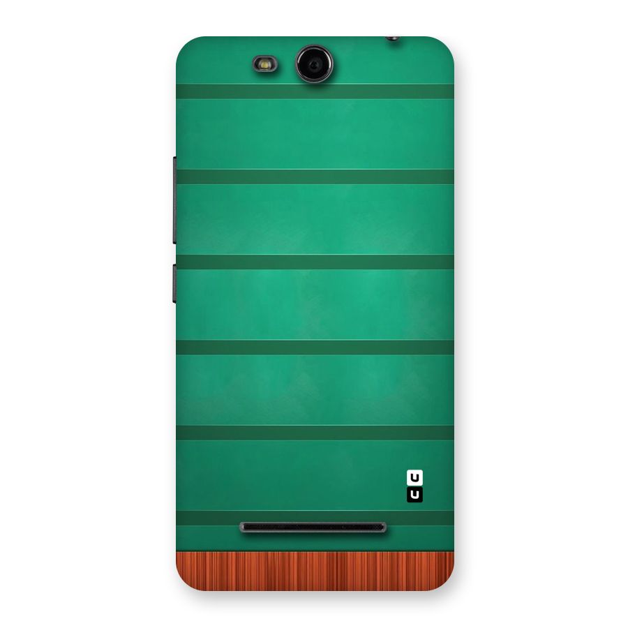 Green Wood Stripes Back Case for Micromax Canvas Juice 3 Q392