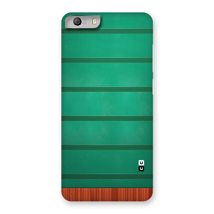 Green Wood Stripes Back Case for Micromax Canvas Knight 2