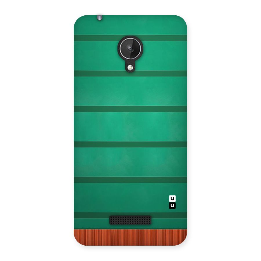 Green Wood Stripes Back Case for Micromax Canvas Spark Q380