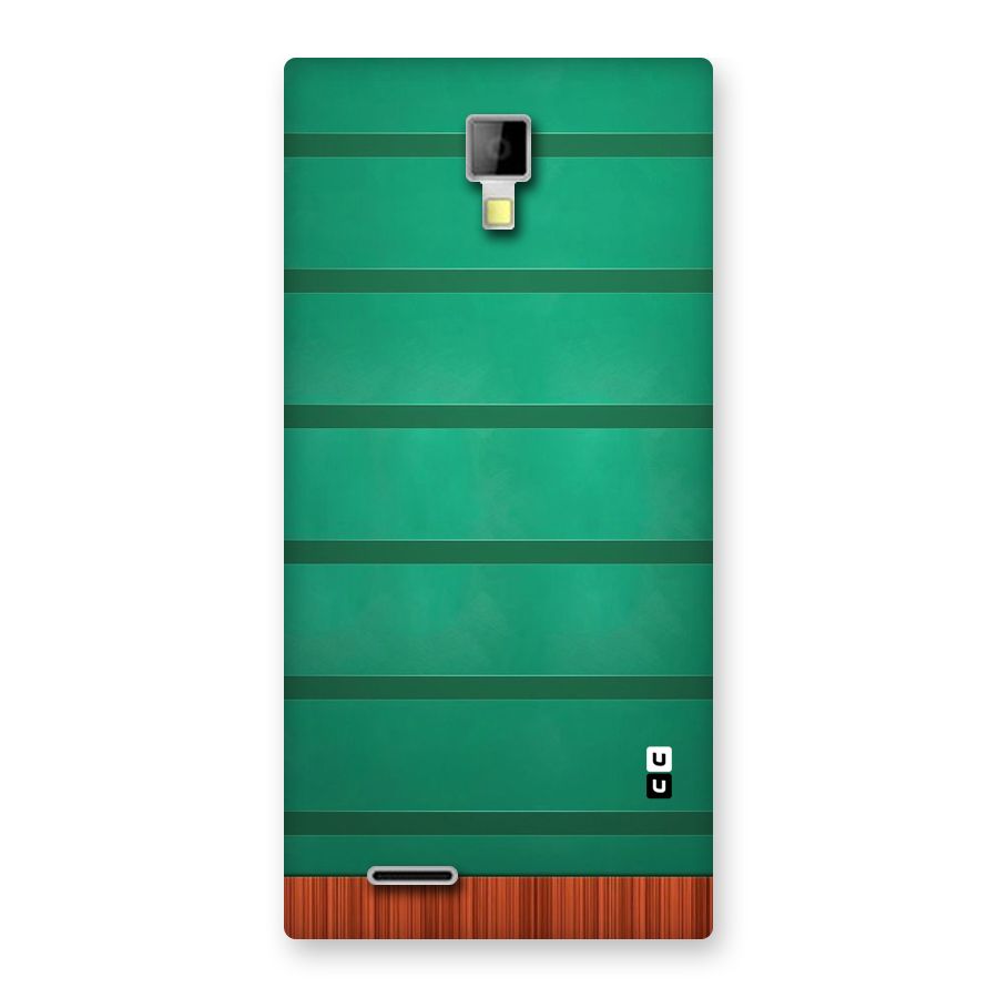 Green Wood Stripes Back Case for Micromax Canvas Xpress A99