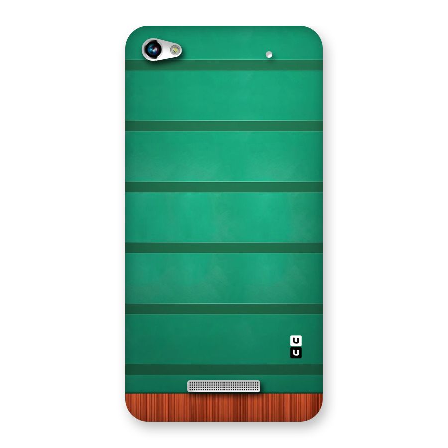 Green Wood Stripes Back Case for Micromax Hue 2