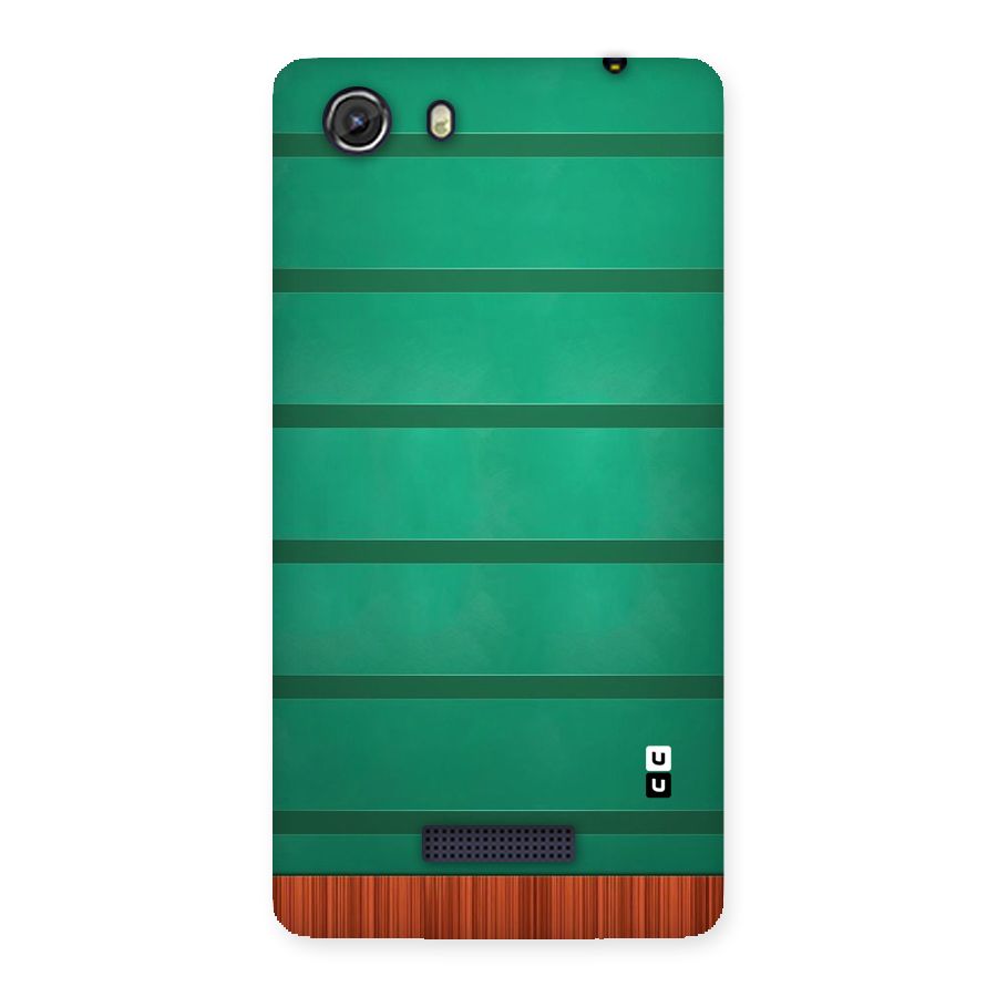 Green Wood Stripes Back Case for Micromax Unite 3