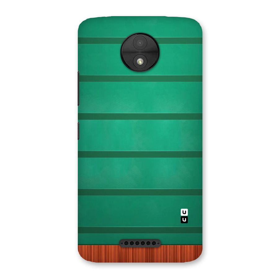 Green Wood Stripes Back Case for Moto C