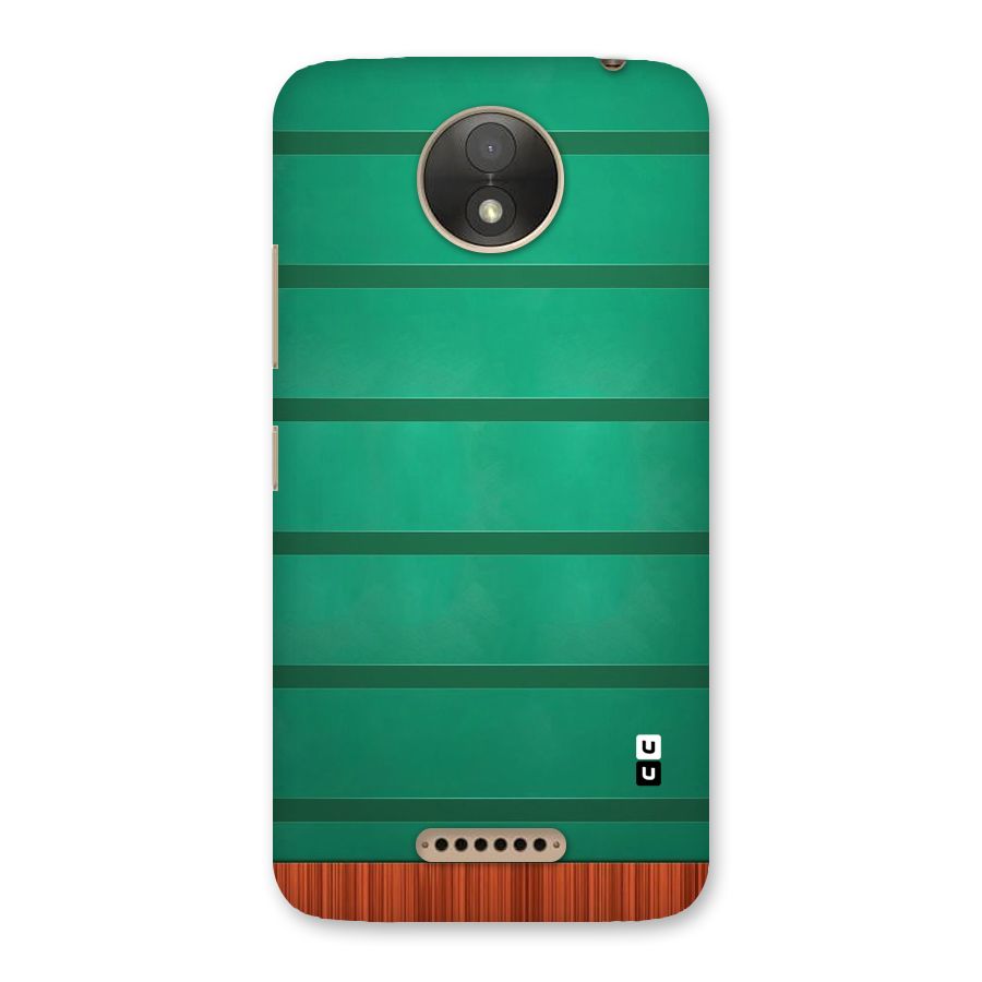 Green Wood Stripes Back Case for Moto C Plus